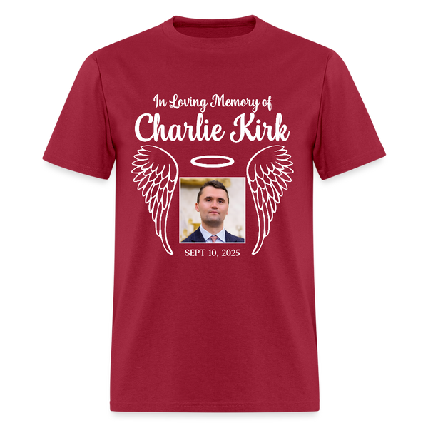 In Loving Memory Of Charlie Kirk T Shirt - dark red