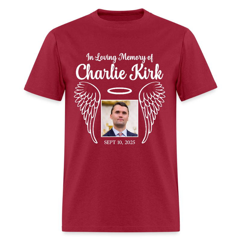 In Loving Memory Of Charlie Kirk T Shirt - dark red