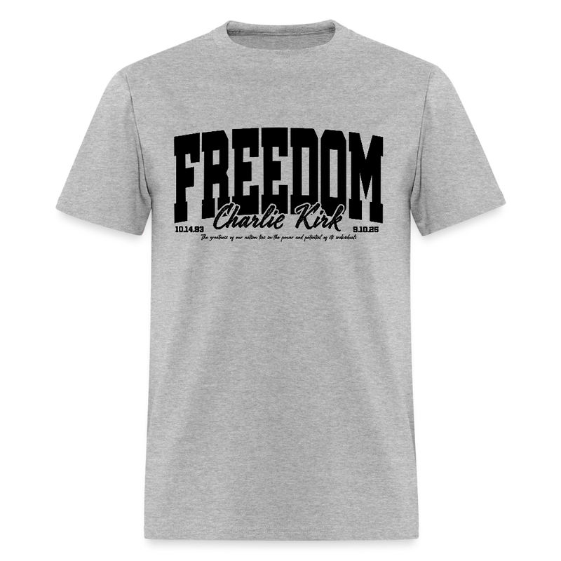 Charlie Kirk Thank You A True Patriot 31 T Shirt - heather gray