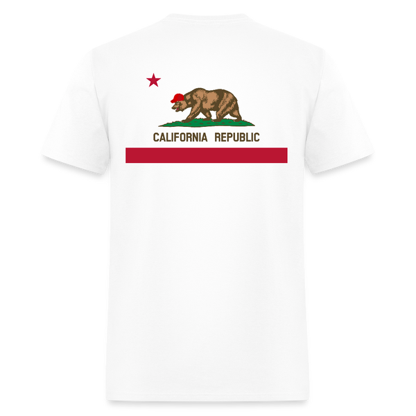 California Republic MAGA Bear Back Print T Shirt - white