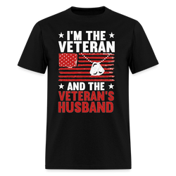 I'm The Veteran And The Veterans Husband T Shirt - black