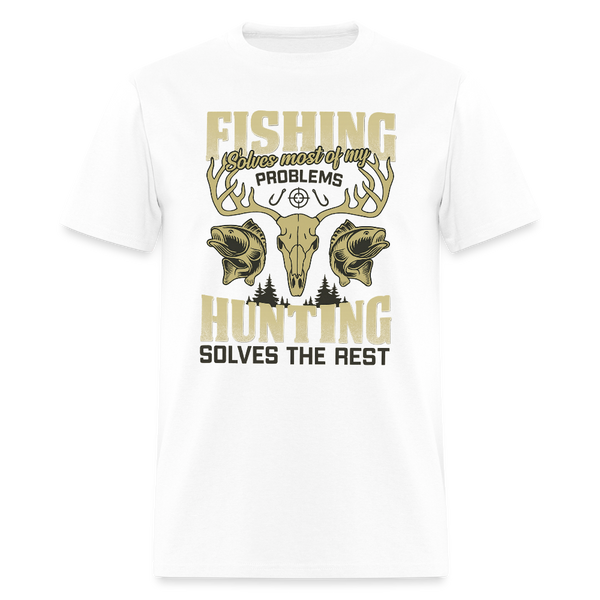 Fishing Solves All of My Problems T Shirt - 2 - white