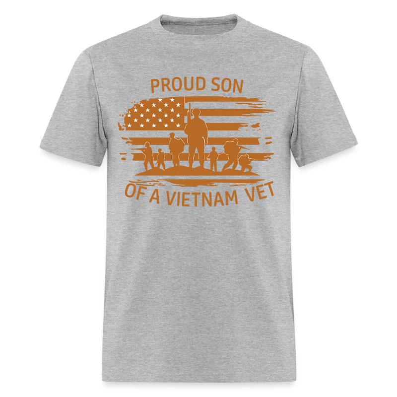 Proud Son of Vietnam Veteran T Shirt - heather gray