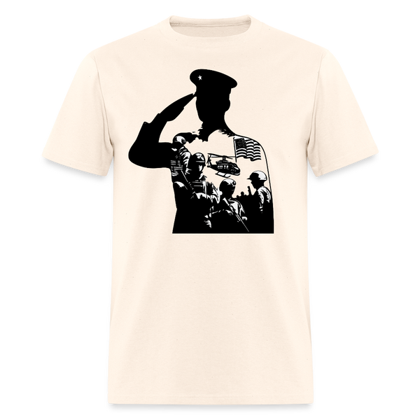 USA Veteran T Shirt - 2 - natural