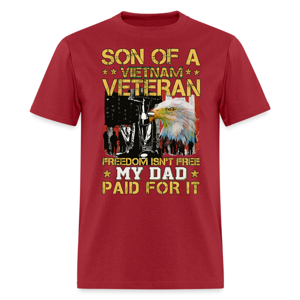 Son of Vietnam Veteran T Shirt - 6 - dark red