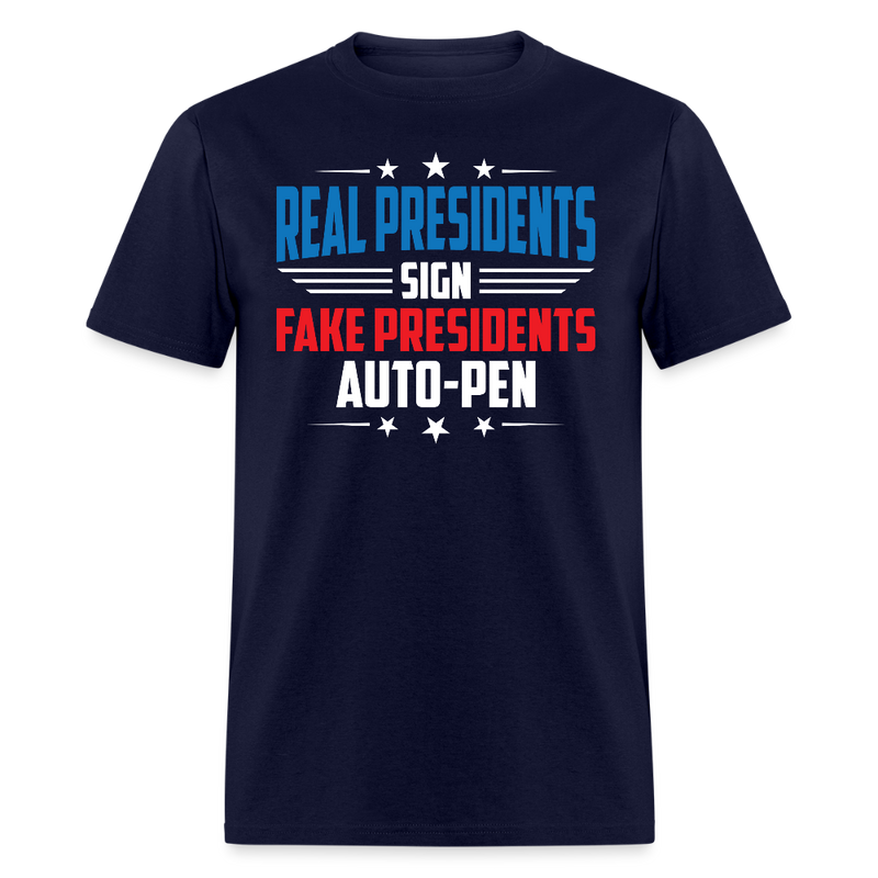 Real Presidents Sign T Shirt - navy