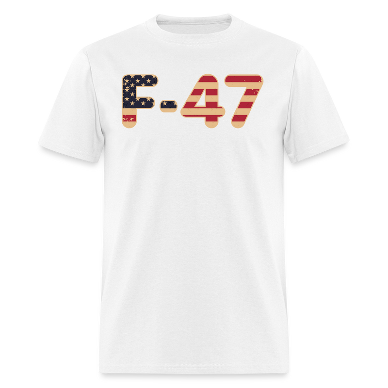 Trump Vintage F-47 USA Jet Fighter T Shirt - white