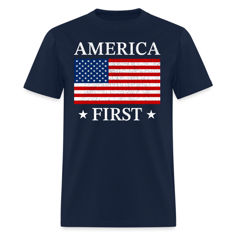 America First T Shirt - navy