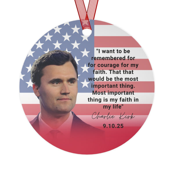 Charlie Kirk Memorial Ornament