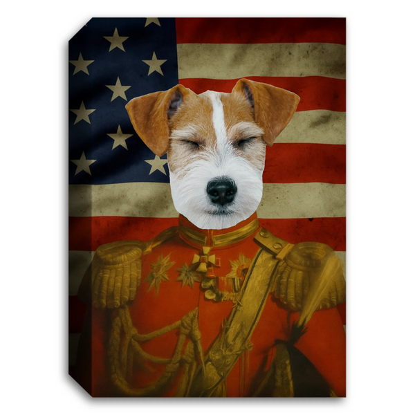 Custom Royal Pet Portrait Canvas – USA Edition