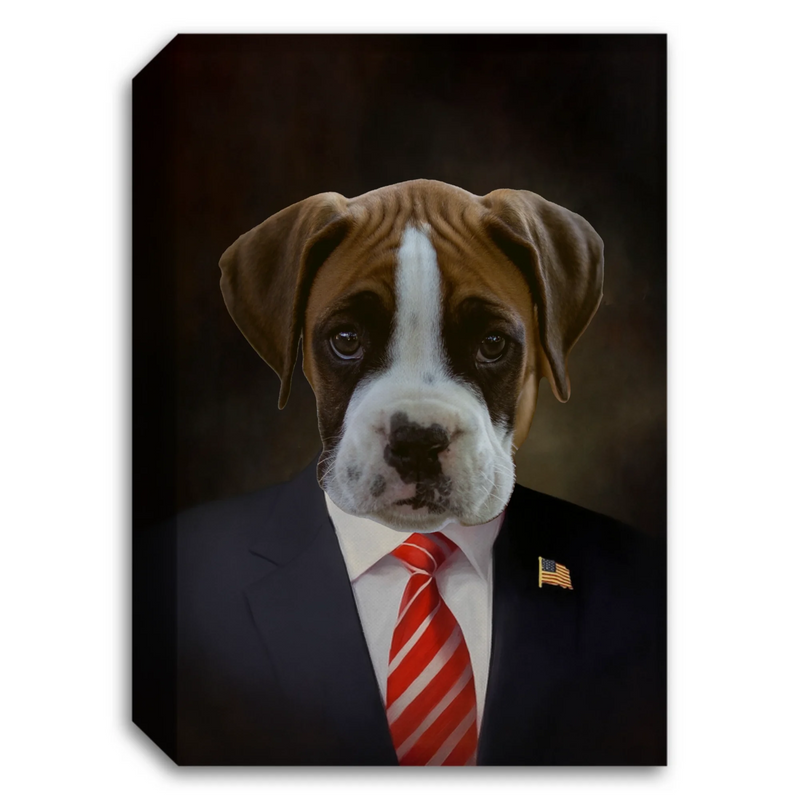 Custom USA President Pet Portrait Canvas - 2