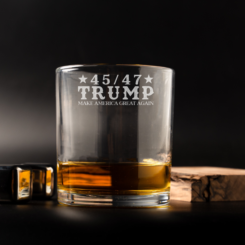 Trump Make America Great Again Whiskey Glass