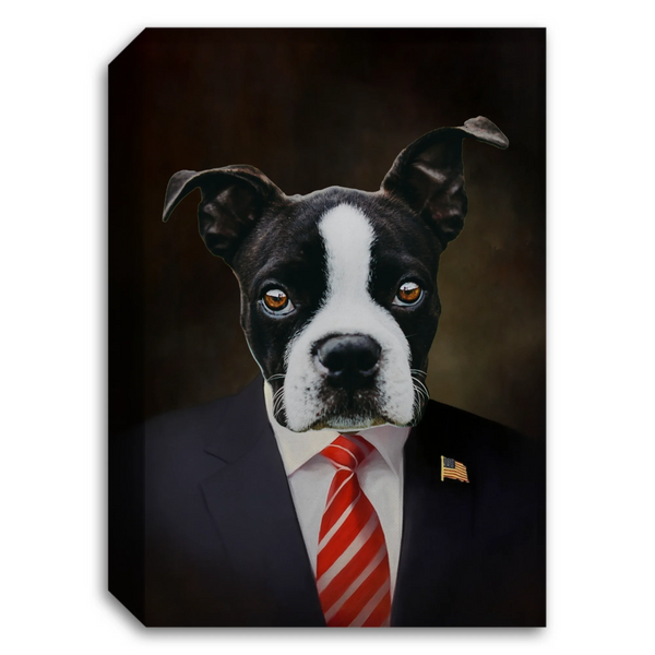 Custom USA President Pet Portrait Canvas - 2