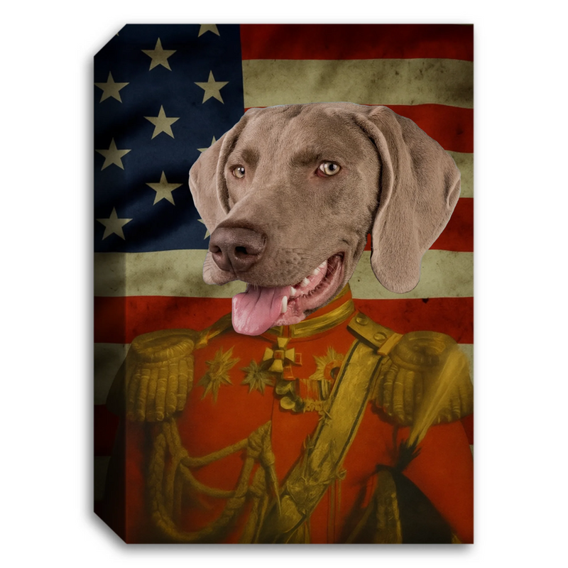 Custom Royal Pet Portrait Canvas – USA Edition