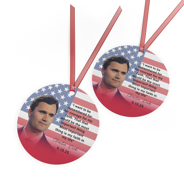 Charlie Kirk Memorial Ornament