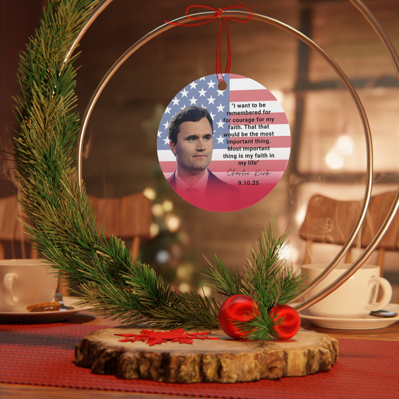 Charlie Kirk Memorial Ornament