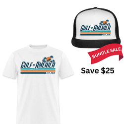Gulf Of America T Shirt + Trucker Hat Bundle - 2