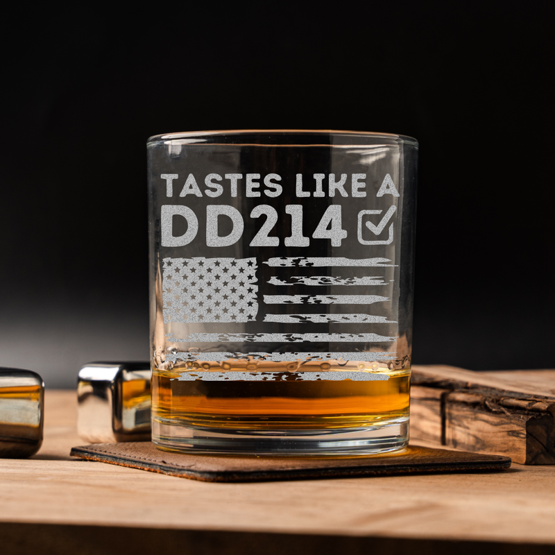 Tastes Like A DD214 Whiskey Glass