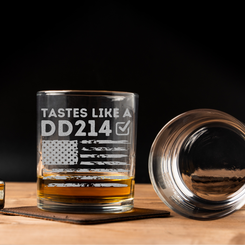 Tastes Like A DD214 Whiskey Glass