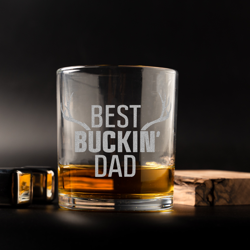Best Buckin’ Dad Whiskey Glass