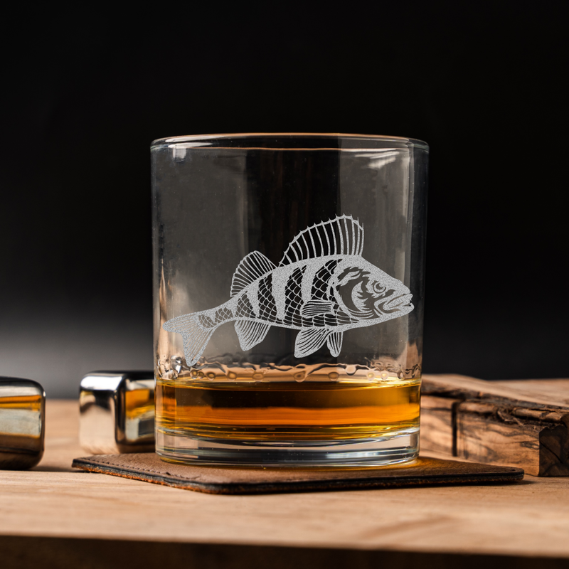 Smallmouth Bass Whiskey Glass