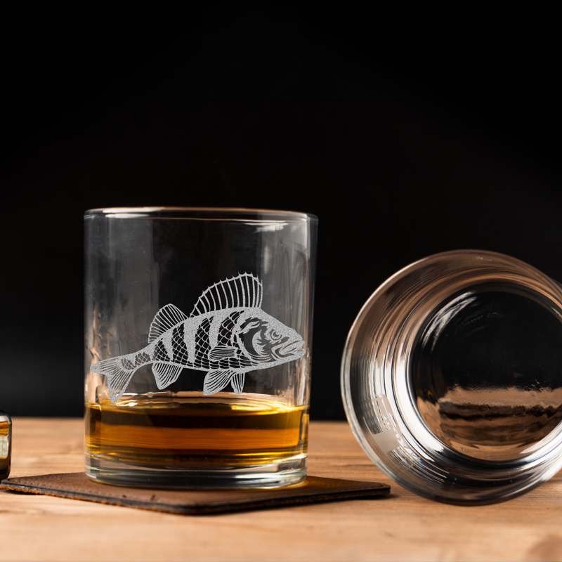 Smallmouth Bass Whiskey Glass