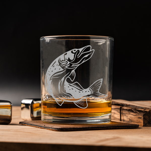 Muskellunge Whiskey Glass