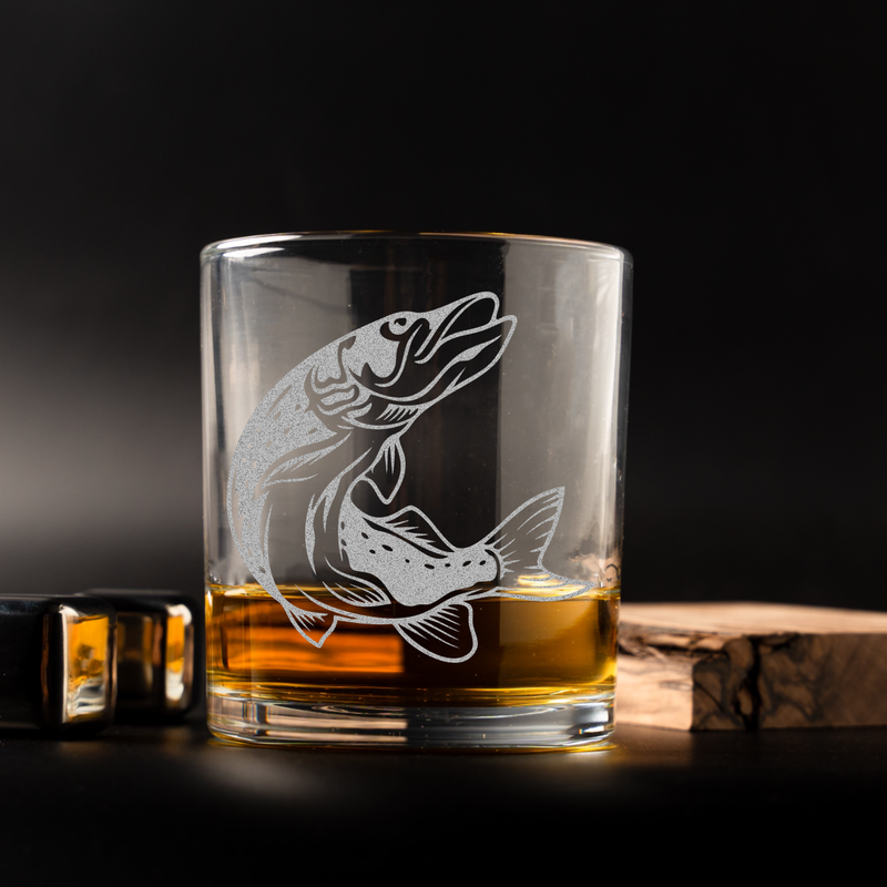 Muskellunge Whiskey Glass