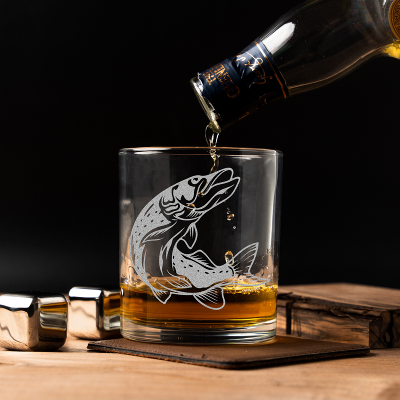 Muskellunge Whiskey Glass