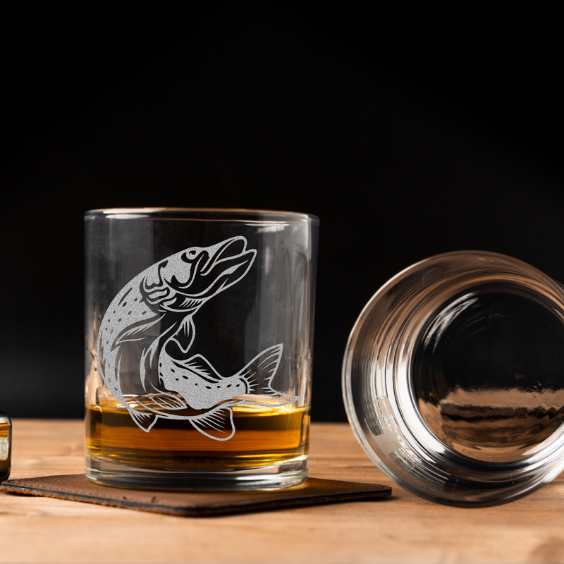 Muskellunge Whiskey Glass