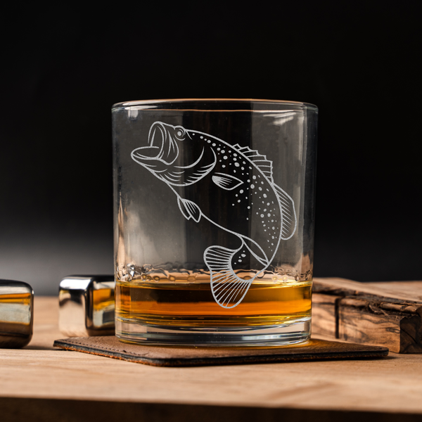 Largemouth Bass Whiskey Glass