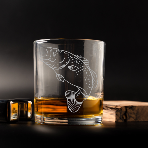 Largemouth Bass Whiskey Glass