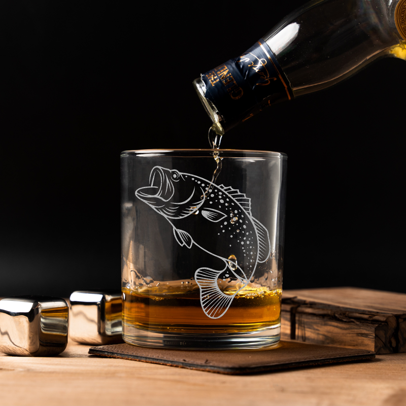 Largemouth Bass Whiskey Glass