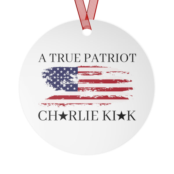 Charlie Kirk A True Patriot USA Flag Ornament