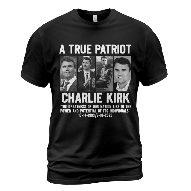 A True Patriot Charlie Kirk The Greatness Of Our Nation Lies T Shirt - G