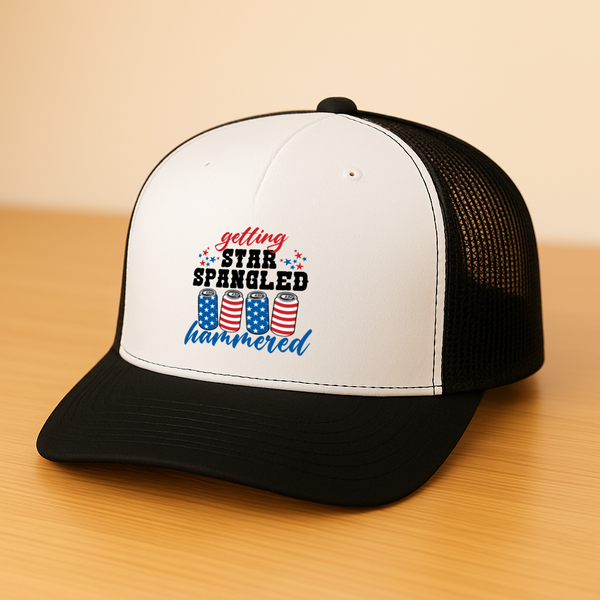 Getting Star Spangled Hammered Trucker Hat