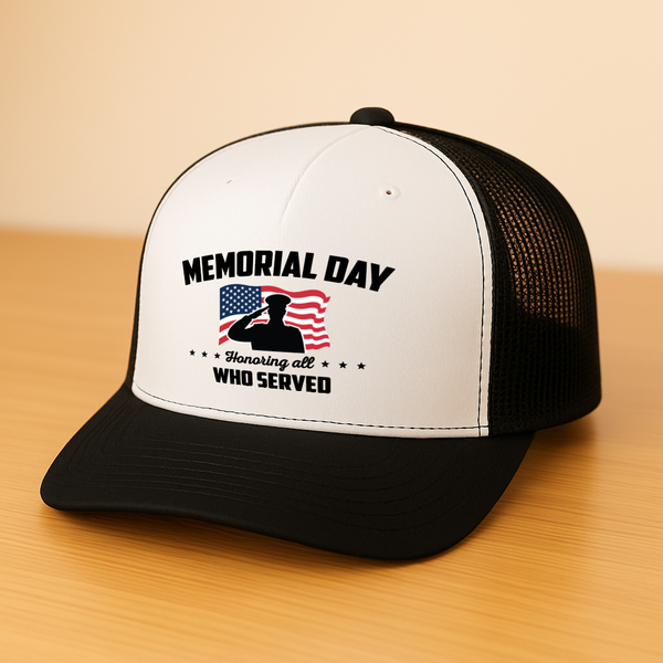 Memorial Day Honoring All Trucker Hat