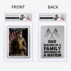 Personalized Dad Builder Of A Family Defender Of A Nation Card