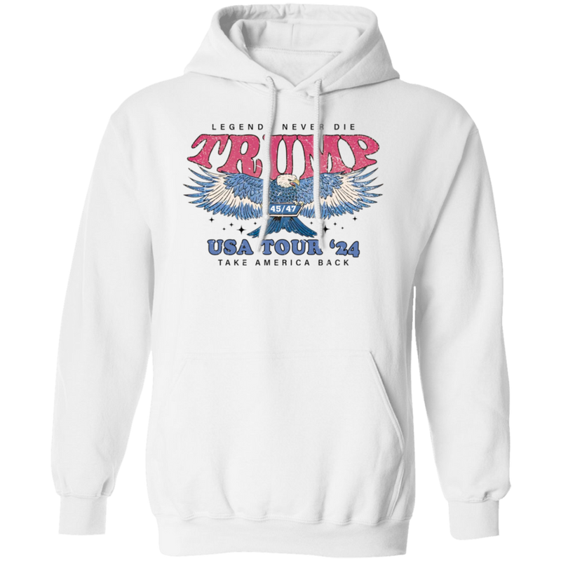 Legends Never Die Trump 45 47 USA Tour 2024 Hoodie
