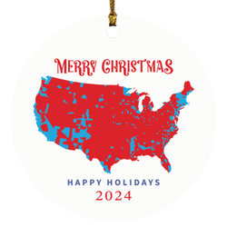 Election Map 2024 Ornament