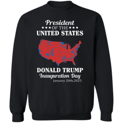 47th US President Inauguration Red Map Sweatshirt