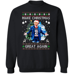Make Christmas Great Again 45 47 Sweatshirt