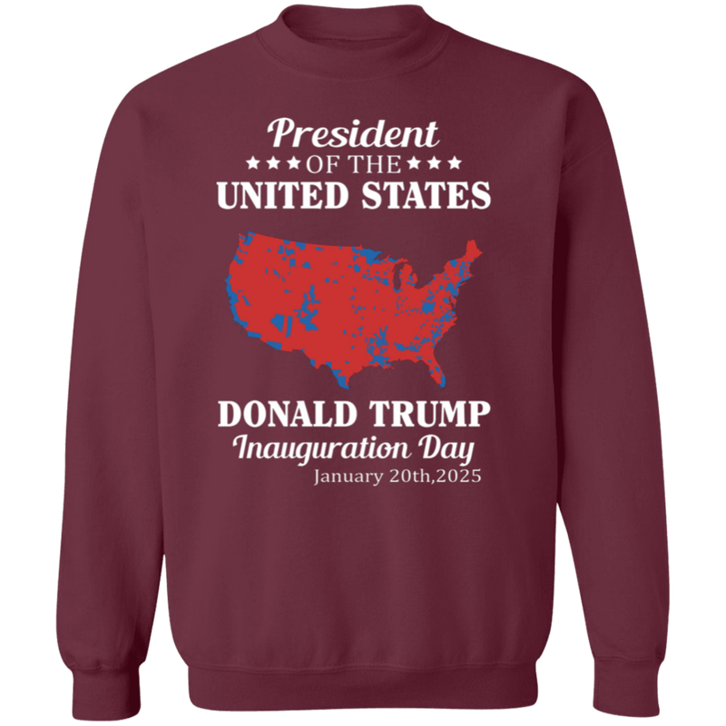 47th US President Inauguration Red Map Sweatshirt
