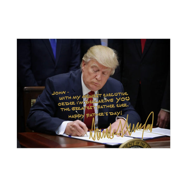 Personalized President Donald Trump Father's Day Card