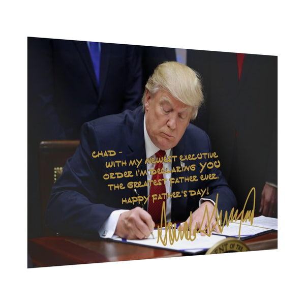Personalized President Donald Trump Father's Day Card