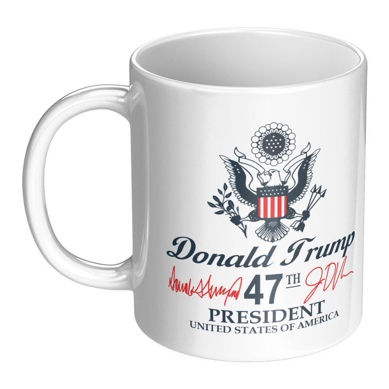 Signature Trump Mug Presidencial Seal 47th President Mug