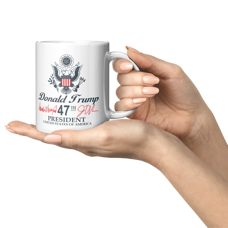 Signature Trump Mug Presidencial Seal 47th President Mug