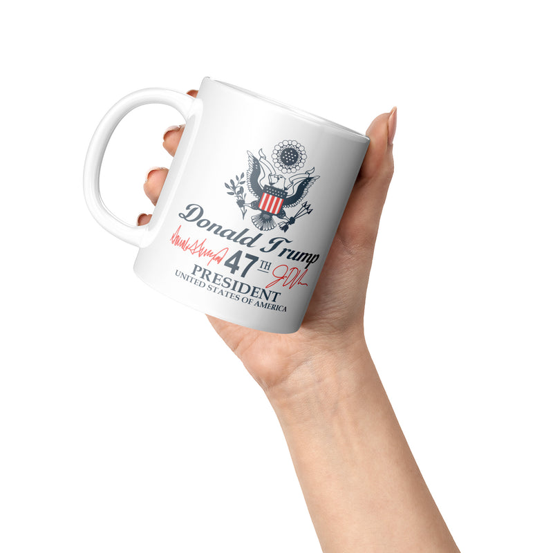 Signature Trump Mug Presidencial Seal 47th President Mug