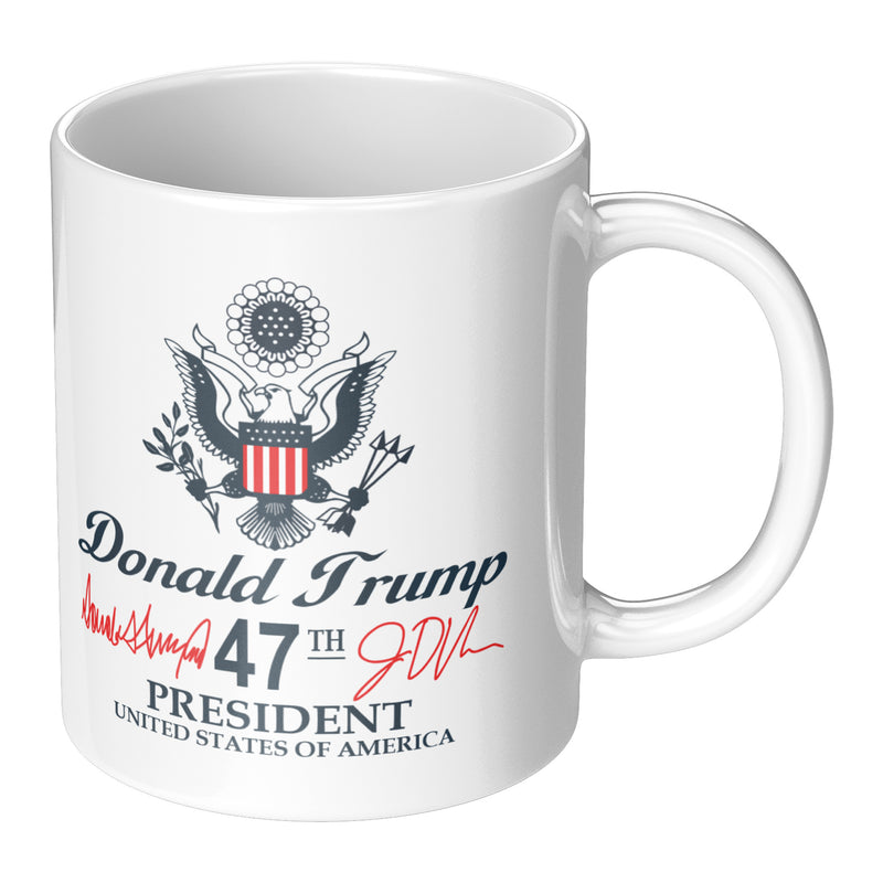 Signature Trump Mug Presidencial Seal 47th President Mug