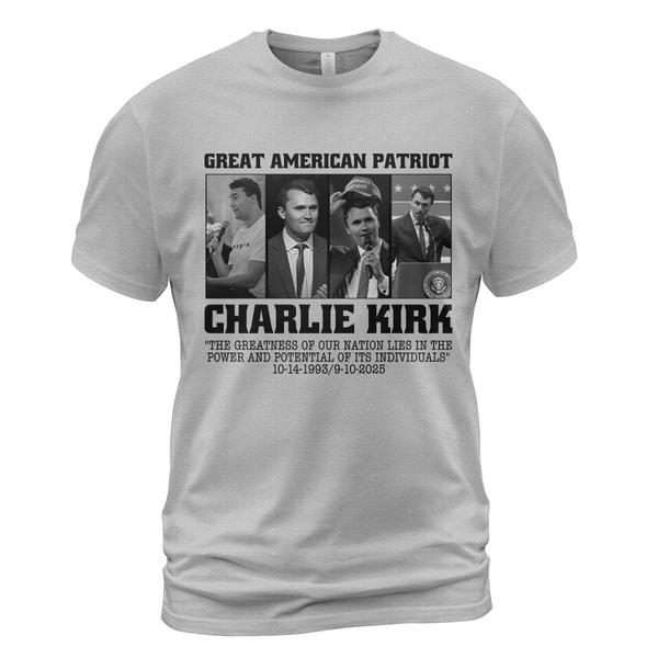 Great American Patriot Charlie Kirk T Shirt - G